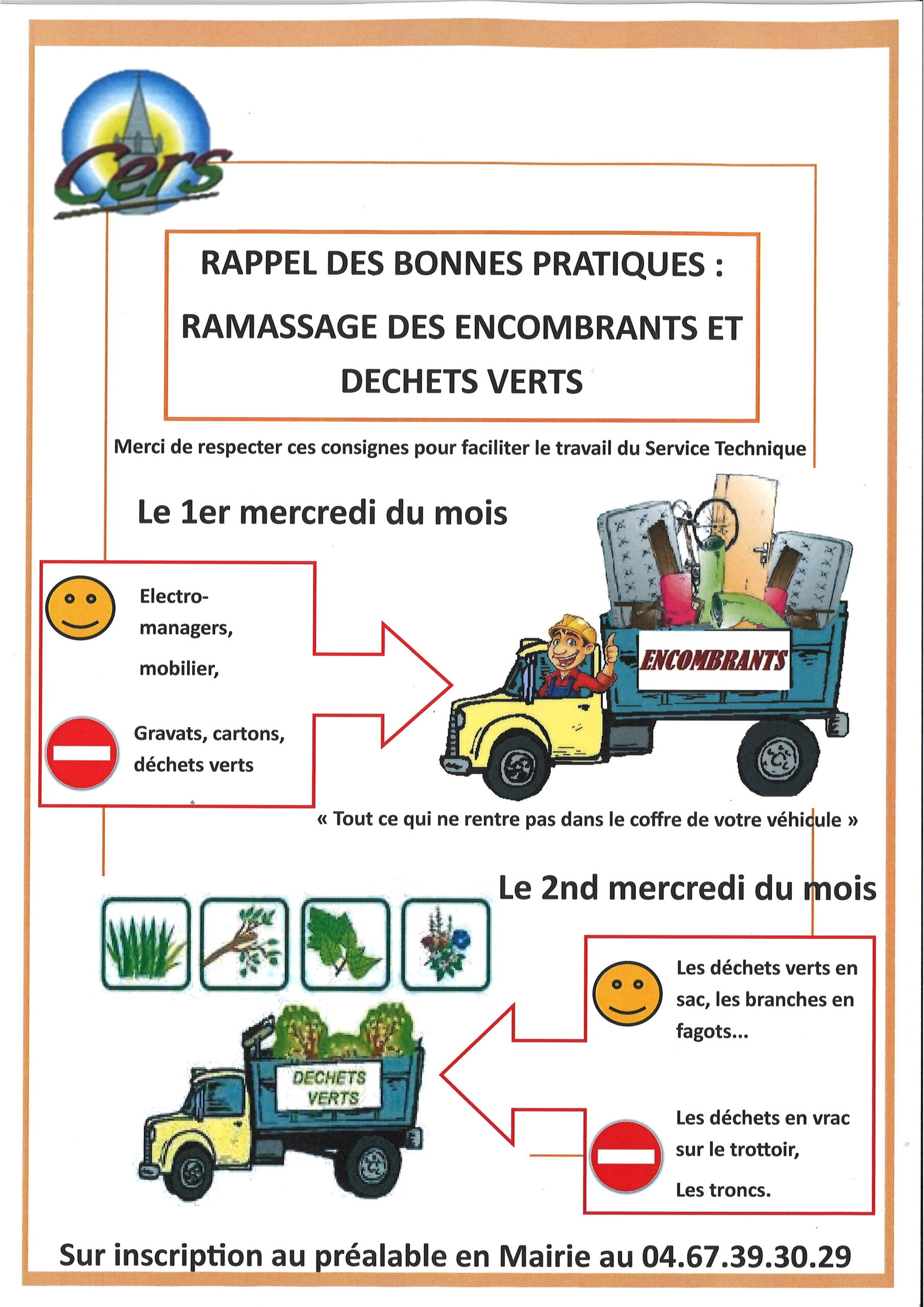 Lire la suite à propos de l’article Rappel des bonnes pratiques : ramassage des encombrants et déchets verts