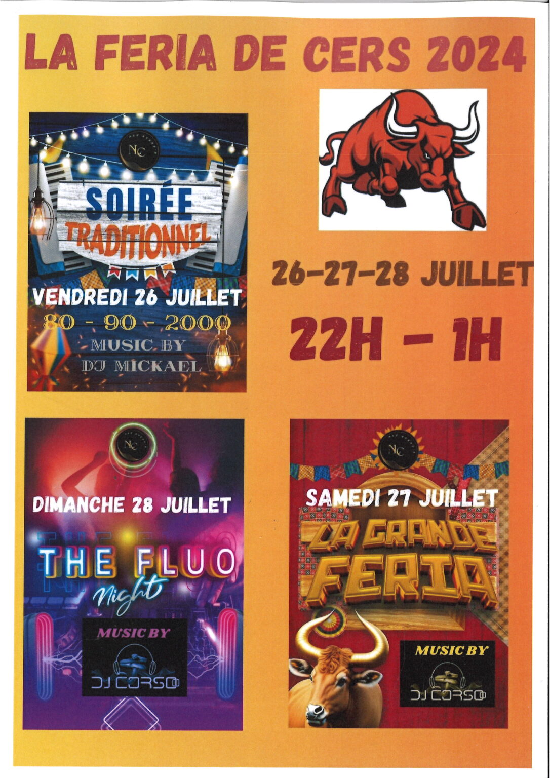 Feria de Cers avec l'ASM34 du 26 au 28 juillet - Programme de vos 3 ...