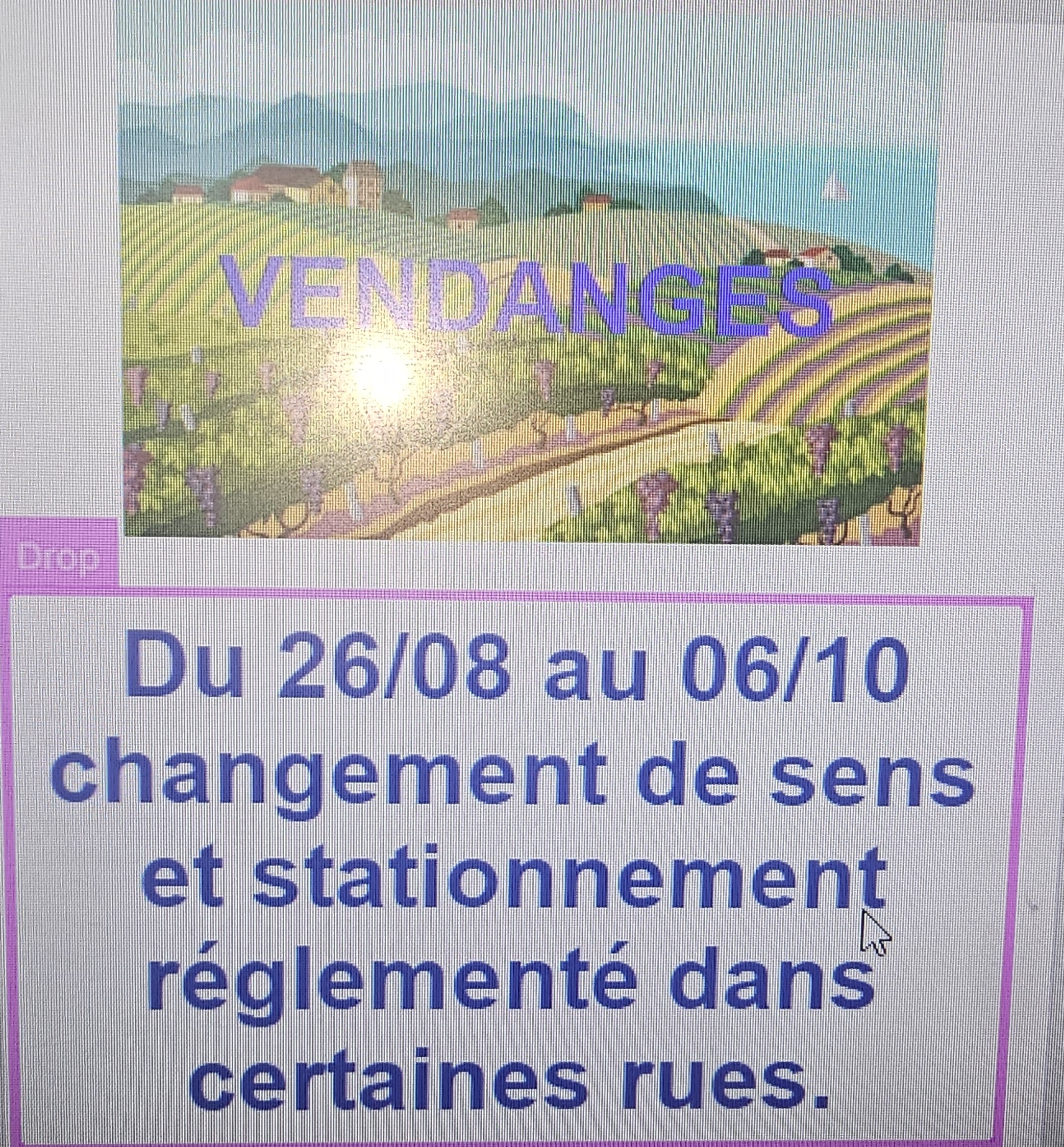 Lire la suite à propos de l’article Vendanges 2024 : modification sens de circulation