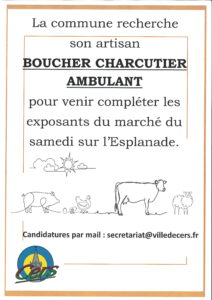 Marché du samedi – Appel à candidatures