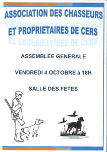 Assemblée générale ASSOCIATION DES CHASSEURS