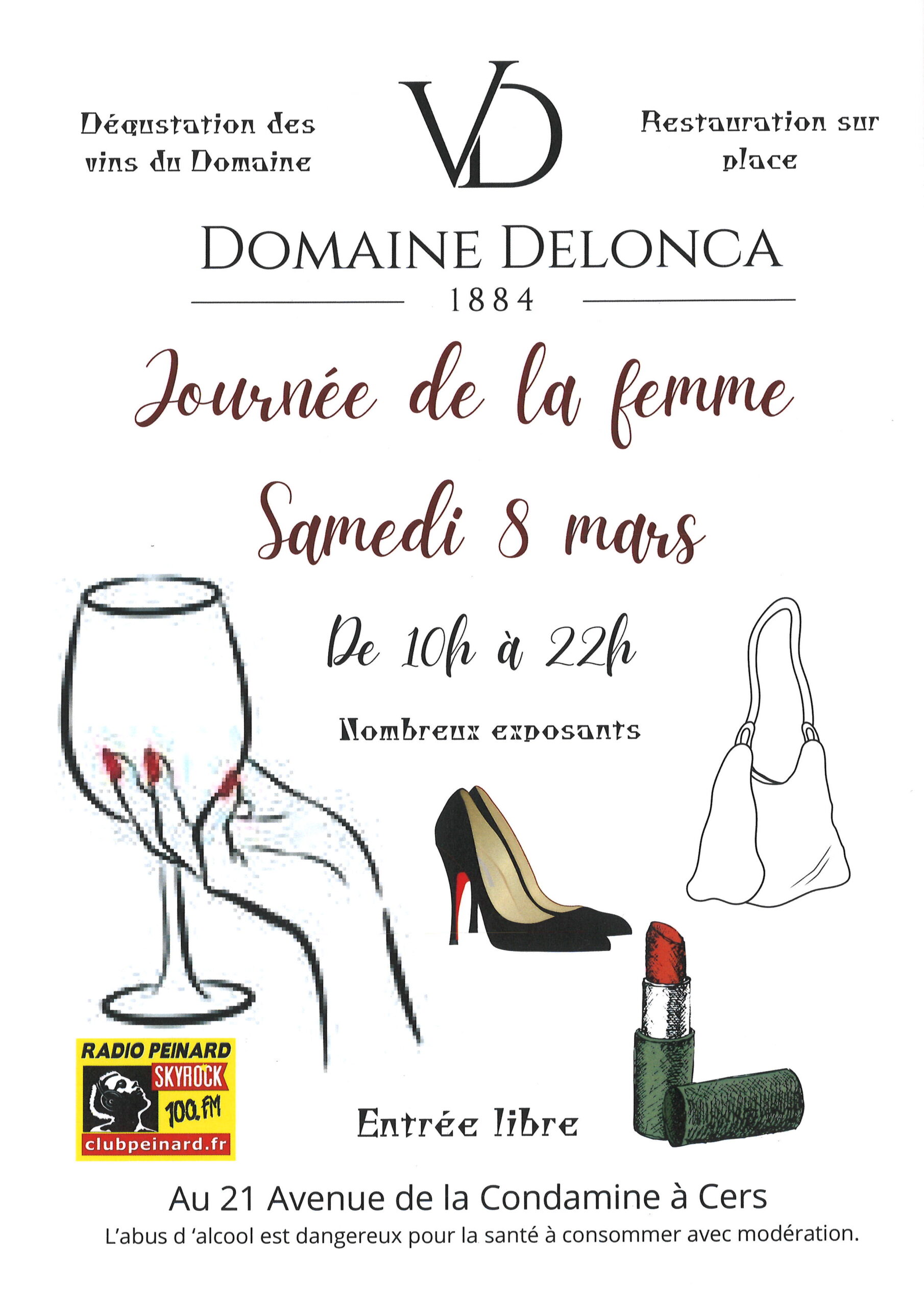 Lire la suite à propos de l’article Domaine Delonca : Journée de la Femme samedi 8 mars de 10h à 22h